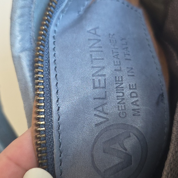 Valentina Gray Woven 100% Leather Bag. Made In Italy - Picture 2 of 13